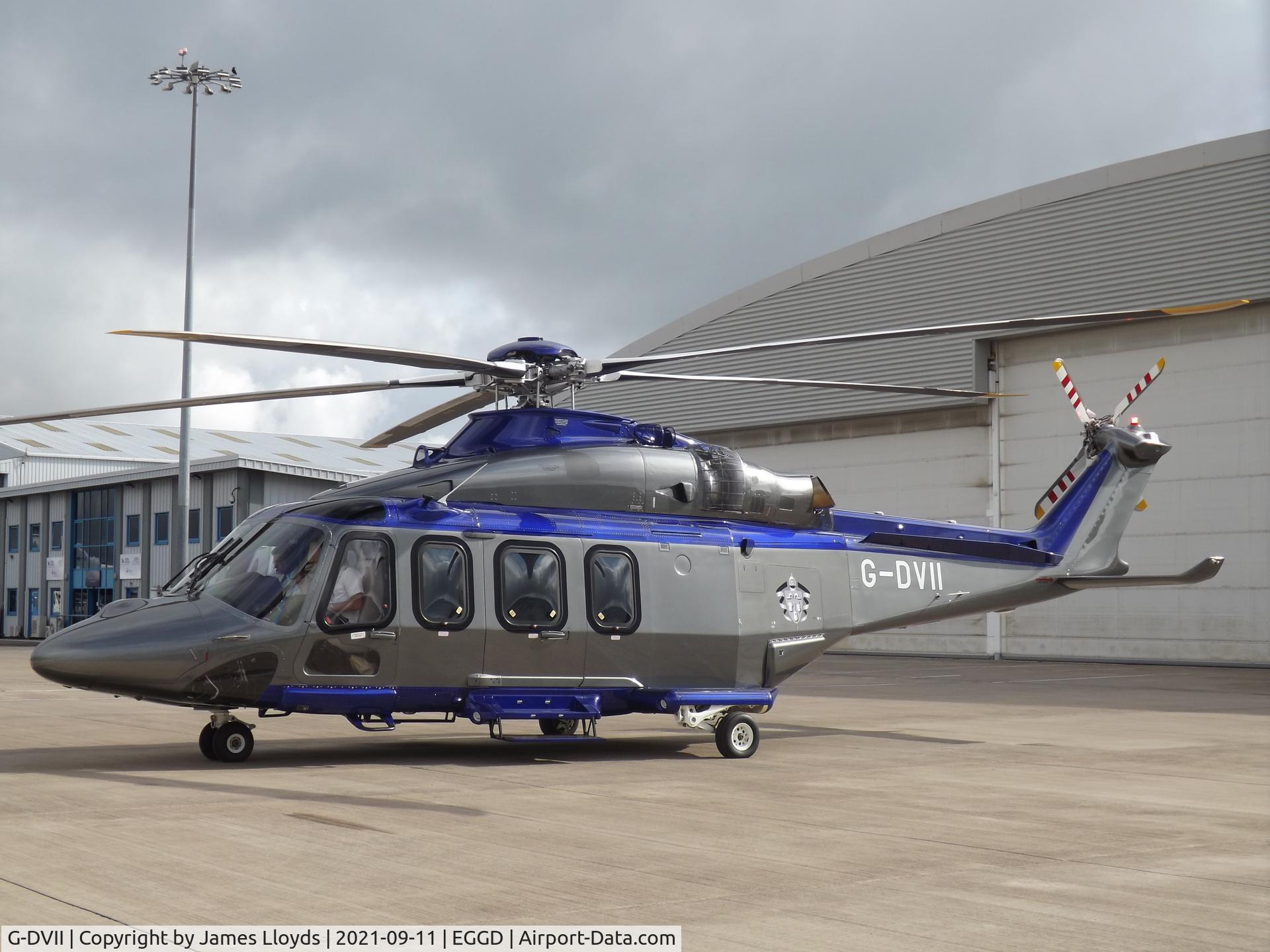 G-DVII, 2021 AgustaWestland AW-139 C/N 31957, At her new home base Bristol Airport.