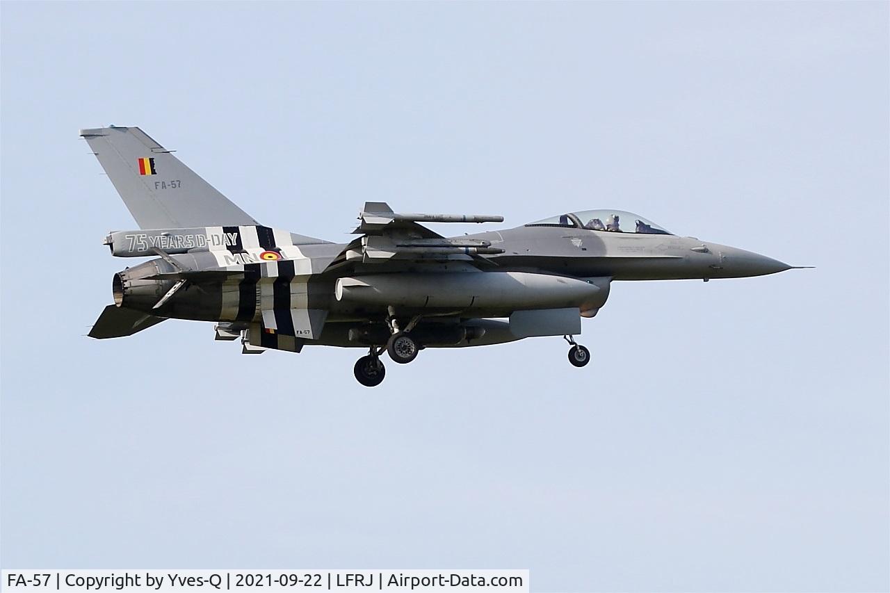 FA-57, 1980 SABCA F-16AM Fighting Falcon C/N 6H-57, SABCA F-16AM Fighting Falcon, On final rwy 07, Landivisiau naval air base (LFRJ)