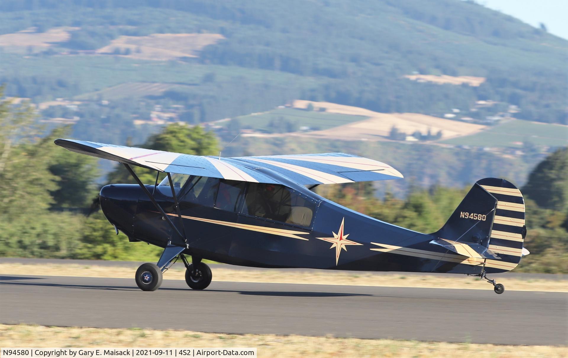 N94580, 1947 Aeronca 7BCM C/N 7BCM-91, WAAAM 2021 Fly-In, Jernstedt Field 4S2, Hood River, OR