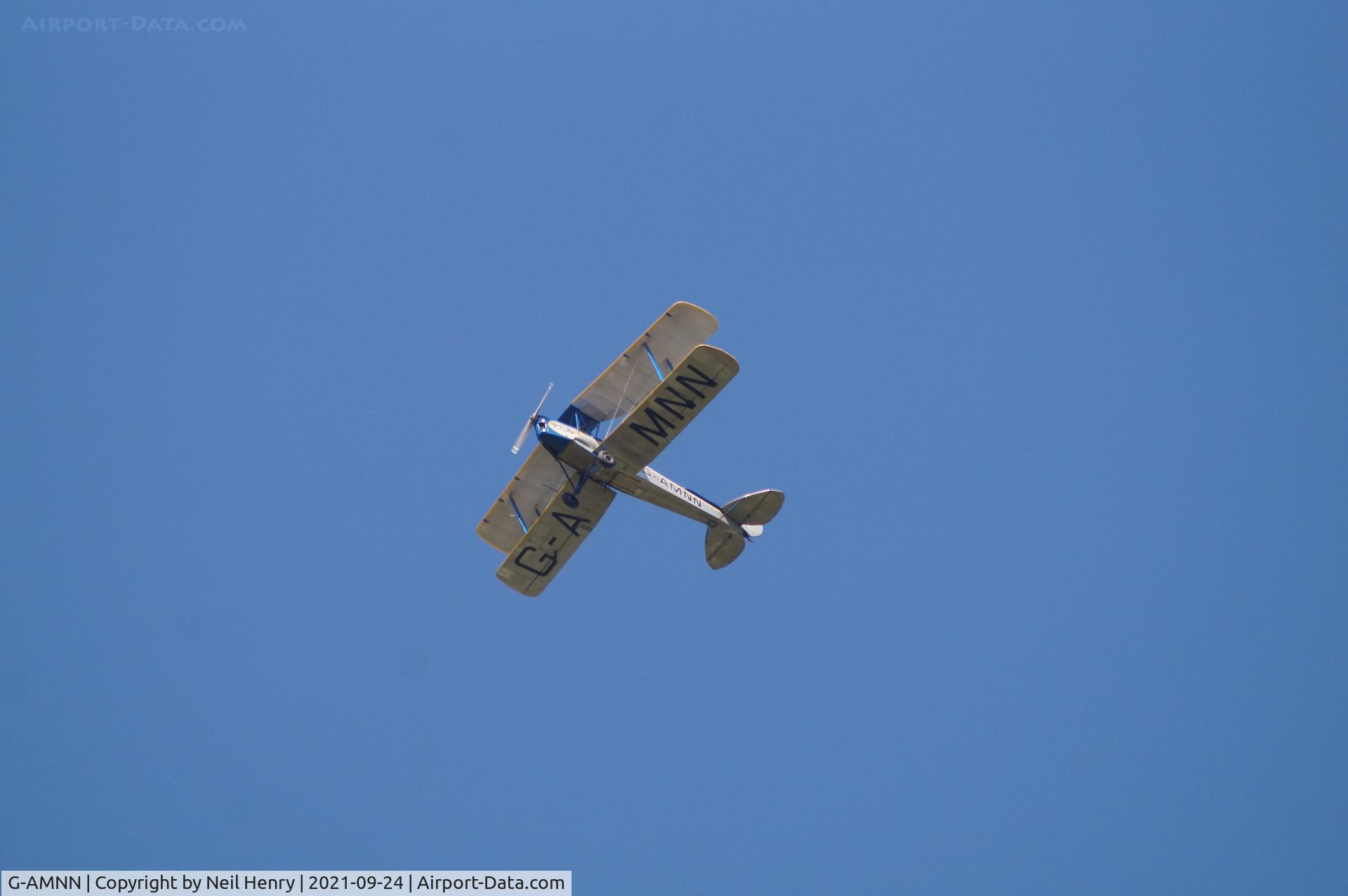 G-AMNN, 1944 De Havilland DH-82A Tiger Moth II C/N 86457, Seen over Arundel, West Sussex on 24Sept 2021