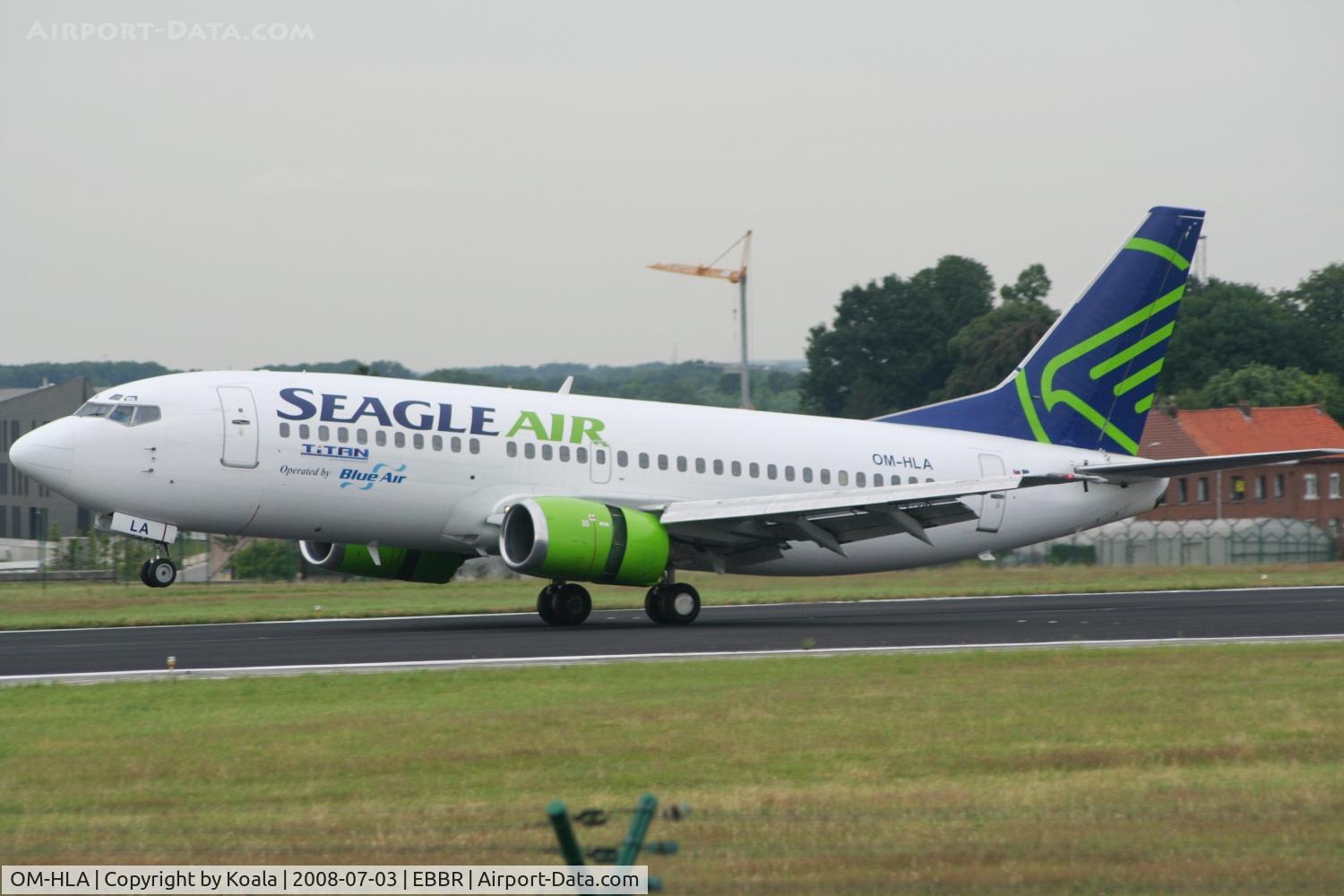 OM-HLA, 1987 Boeing 737-329 C/N 23773, Blue Air Sticker