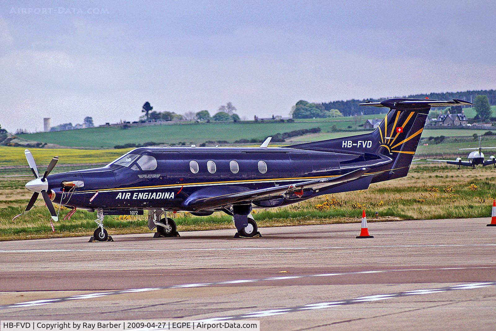 HB-FVD, 2008 Pilatus PC-12/47E C/N 1072, HB-FVD   Pilatus PC-12/47E [1072] (Air Engiadina)  Inverness (Dalcross)~G 27/04/2009