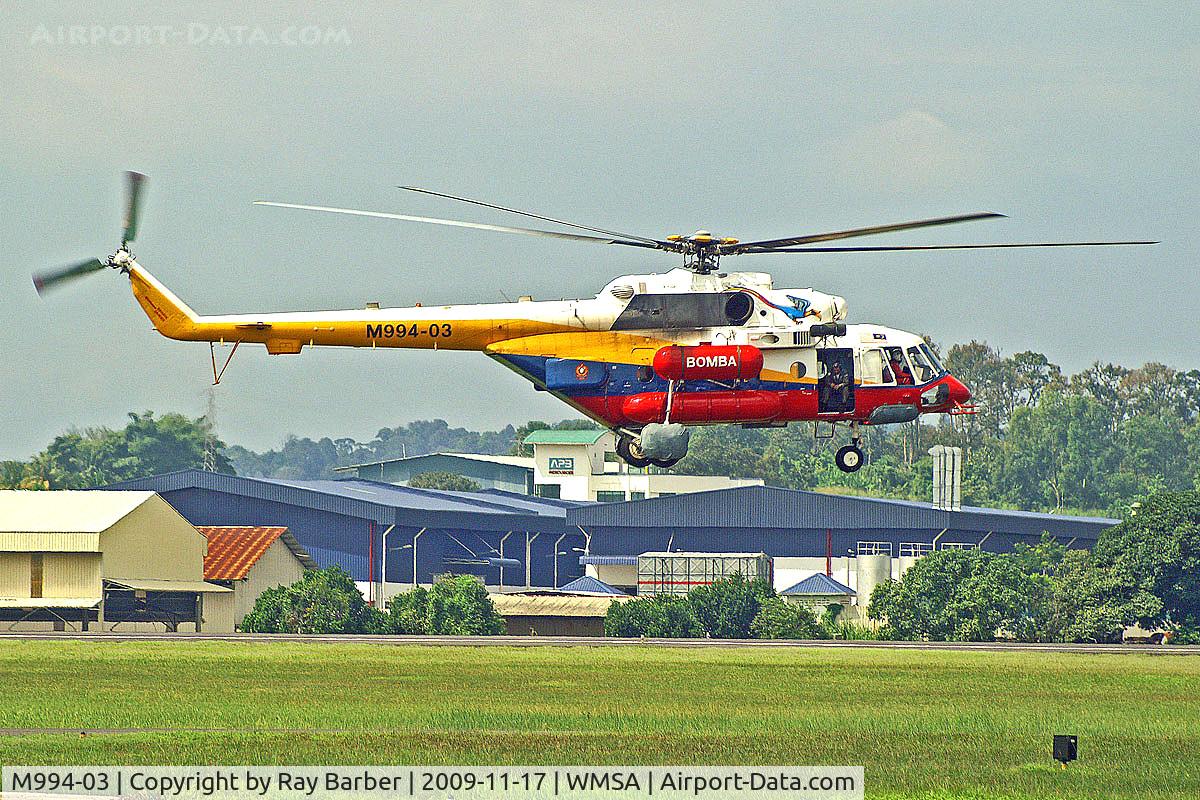 M994-03, Mil Mi-17 Hip C/N 59489619383, M994-03   Mil Mi-17-1V [59489619383] (Malaysian Fire & Rescue Dept-Bomba) Kuala Lumpur-Sultan Abdul Aziz Shah Int'l~9M 17/11/2009
