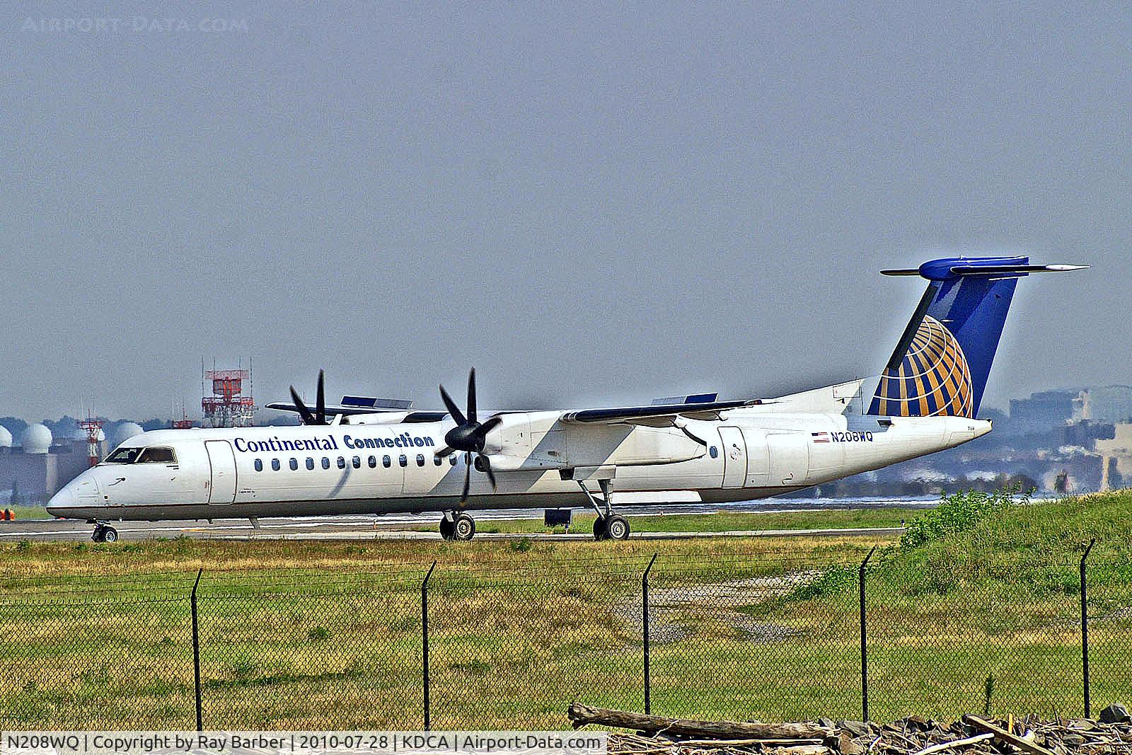 N208WQ, 2008 Bombardier DHC-8-402 Dash 8 C/N 4208, N208WQ   De Havilland Canada DHC-8Q-402 Dash 8 [4208] (Continental Connection) Washington-National~N 28/07/2010