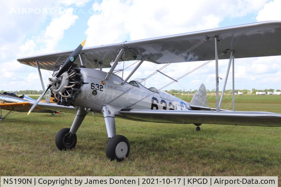 N5190N, 1944 Boeing E75 C/N 75-5632, Stearman PT-13D (N5190N) sits on display at the Florida International Air Show