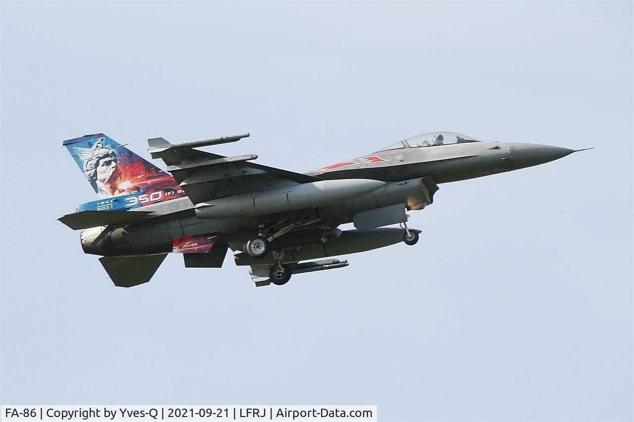 FA-86, SABCA F-16AM Fighting Falcon C/N 6H-86, SABCA F-16AM Fighting Falcon, Take off rwy 27, Landivisiau naval air base (LFRJ)