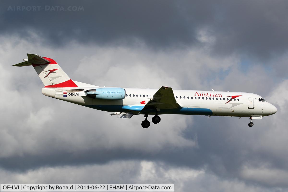 OE-LVI, 1993 Fokker 100 (F-28-0100) C/N 11468, at spl