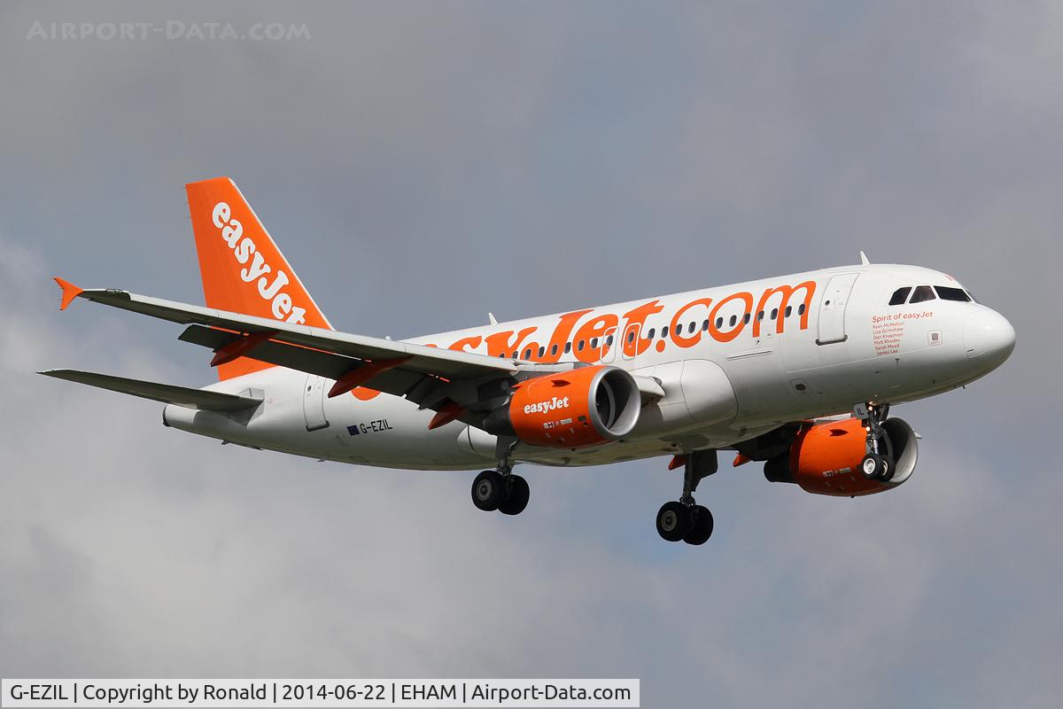 G-EZIL, 2005 Airbus A319-111 C/N 2492, at spl