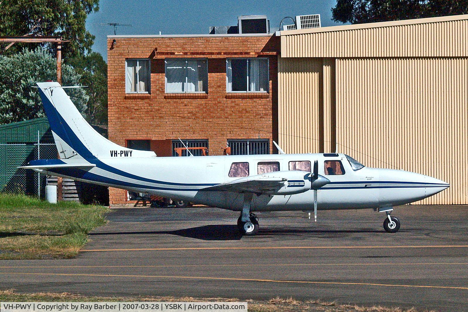 VH-PWY, 1976 Smith Aerostar 601P C/N 61P-0378-123, VH-PWY   Ted Smith Aerostar 601P [61P-0378-123] Sydney-Bankstown~VH 28/03/2007