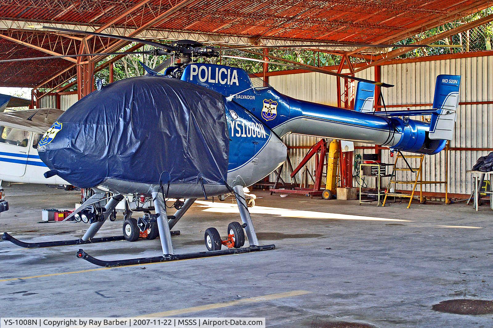 YS-1008N, McDonnell Douglas 500N C/N LN036, YS-1008N   (YS1008N) MD Helicopters MD520N [LN036] (El Salvador Police) San Salvador-Ilopango Int'l~YS 22/11/2007