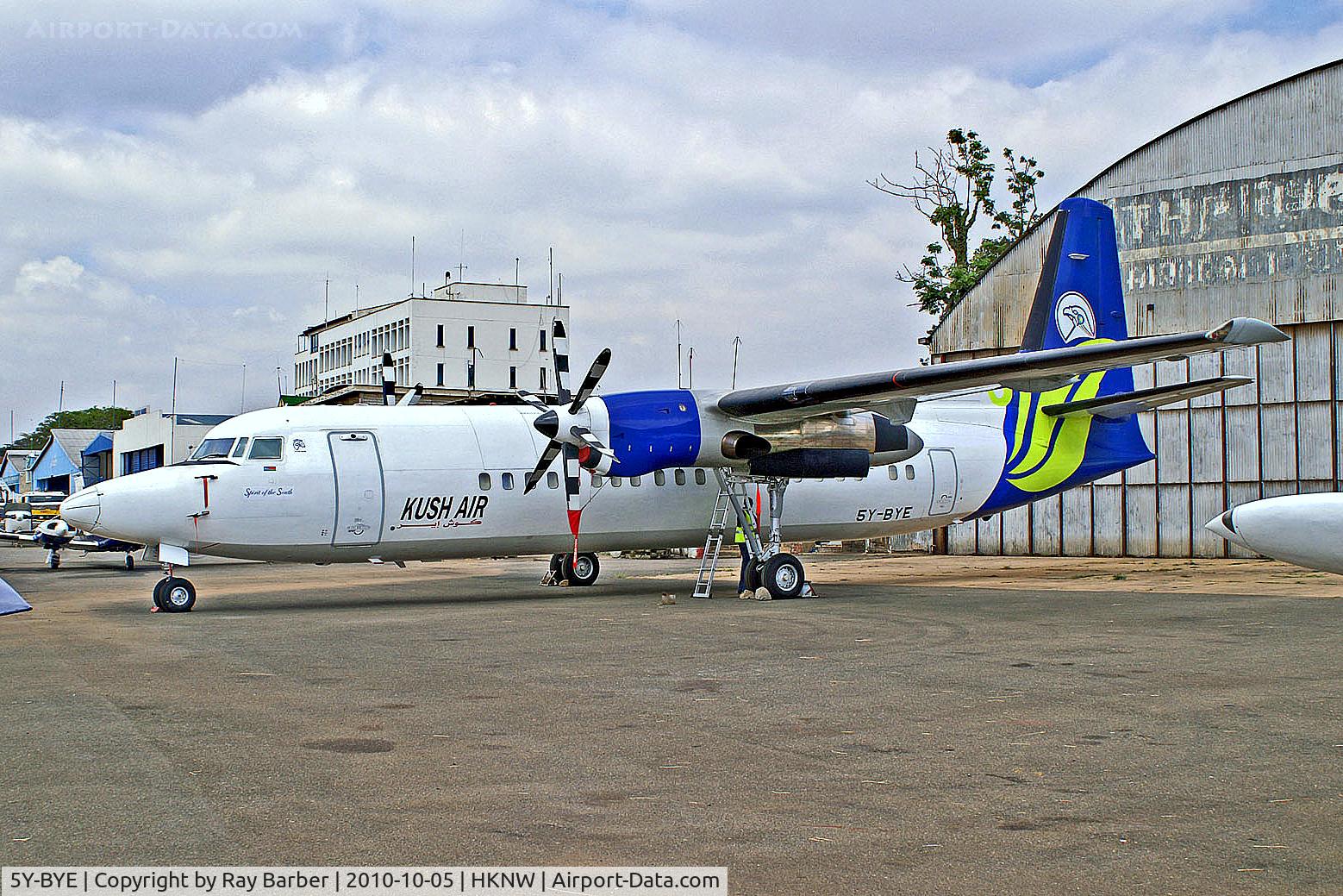 5Y-BYE, 1990 Fokker F-50 C/N 20204, 5Y-BYE   Fokker F-50 [20204] (Kush Air) Nairobi-Wilson~5Y 05/10/2010