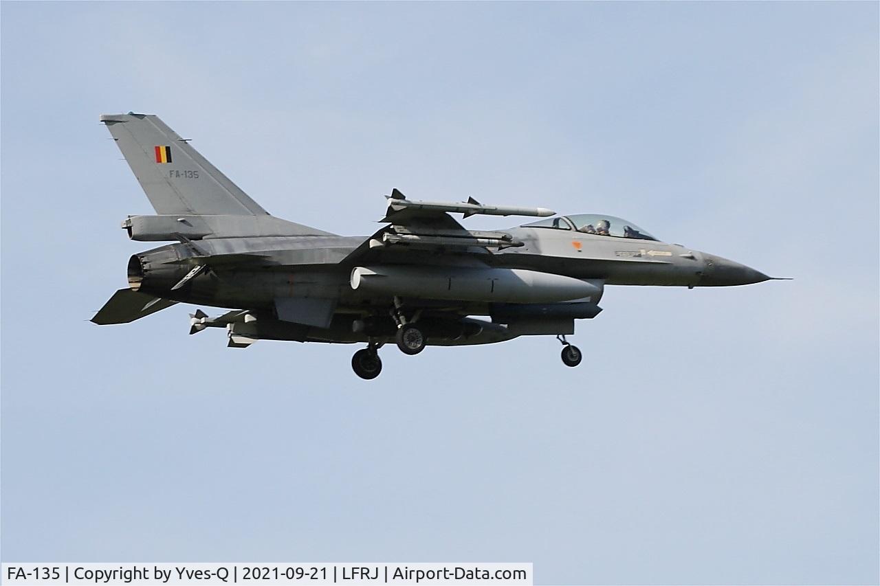 FA-135, 1991 SABCA F-16AM Fighting Falcon C/N 6H-135, SABCA F-16AM Fighting Falcon, On final rwy 07, Landivisiau naval air base (LFRJ)
