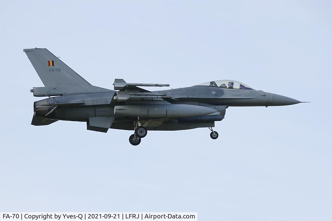 FA-70, SABCA F-16AM Fighting Falcon C/N 6H-70, SABCA F-16AM Fighting Falcon, On final rwy 07, Landivisiau naval air base (LFRJ)