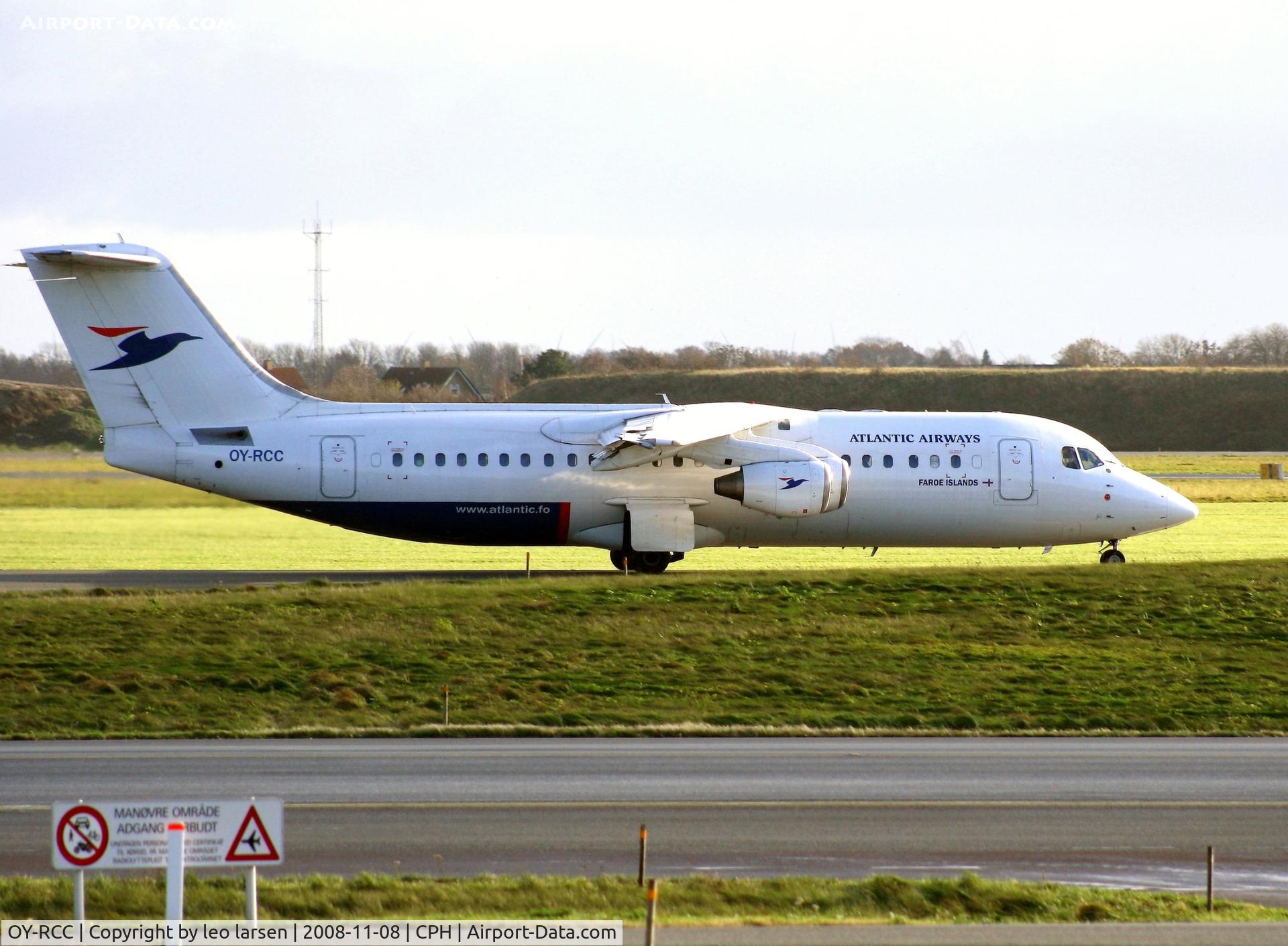 OY-RCC, 1999 British Aerospace Avro 146-RJ100 C/N E3357, Copenhagen 20.11.2008