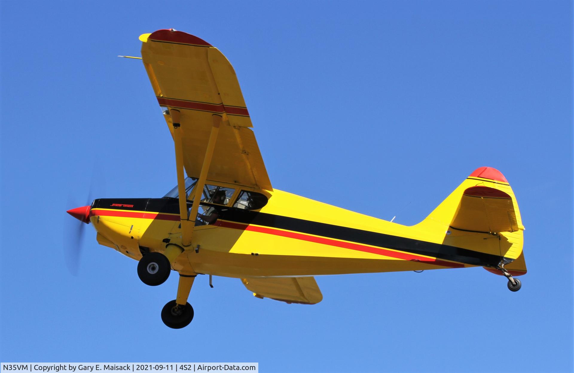 N35VM, 1947 Stinson 108-1 Voyager C/N 108-2138, WAAAM 2021 Fly-In, Jernstedt Field 4S2, Hood River, OR