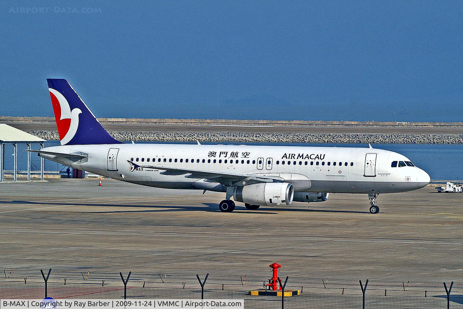 B-MAX, 1998 Airbus A320-232 C/N 928, B-MAX   Airbus A320-232 [0928] (Air Macau) Macau Int'l~B 24/11/2009