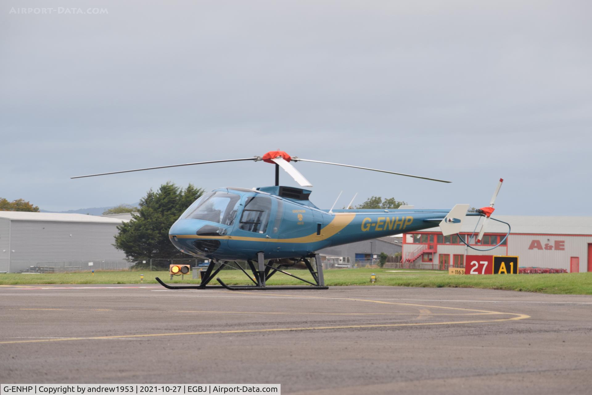G-ENHP, 2005 Enstrom 480B C/N 5084, G-ENHP at Gloucestershire Airport.