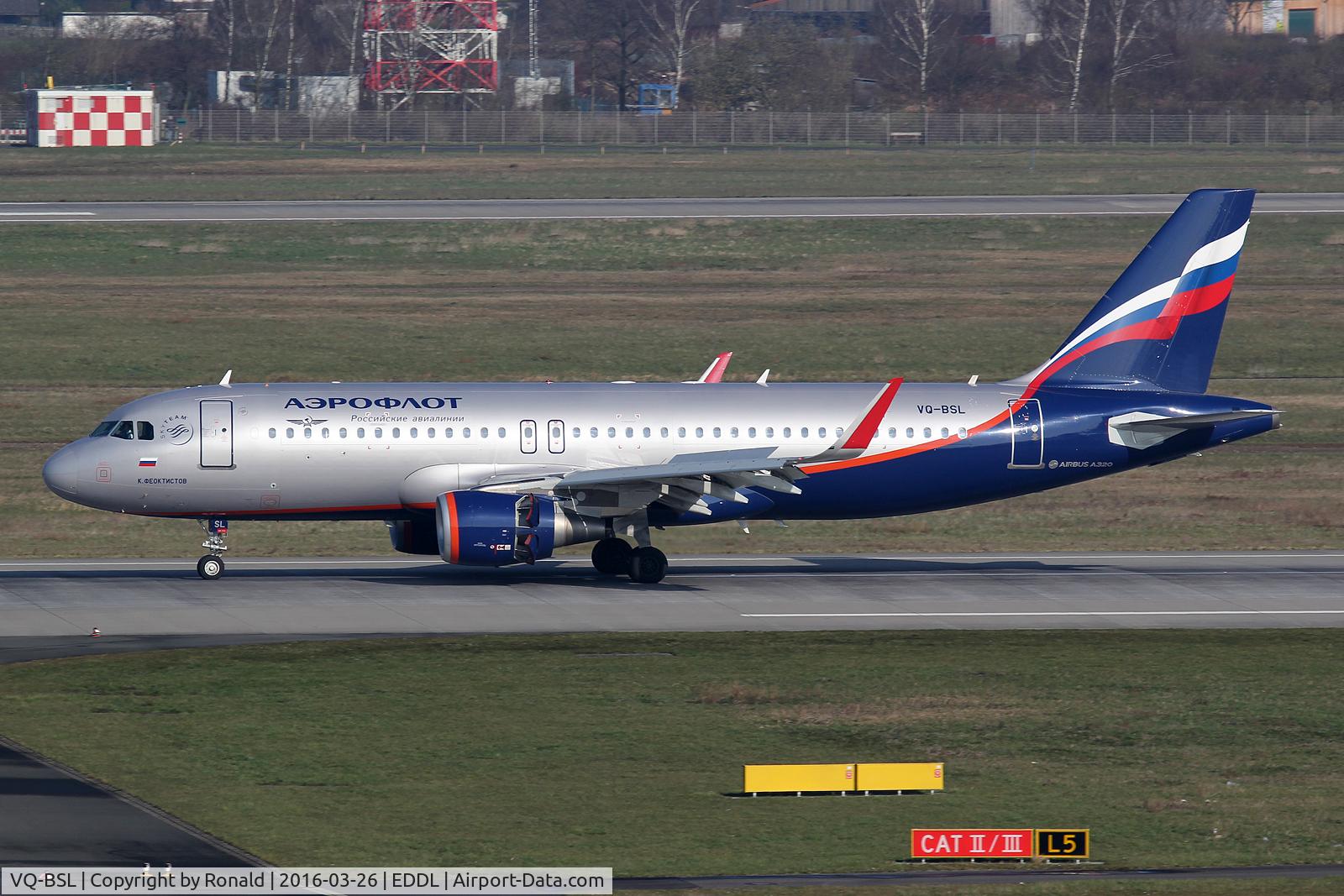 VQ-BSL, 2014 Airbus A320-214 C/N 6060, at dus