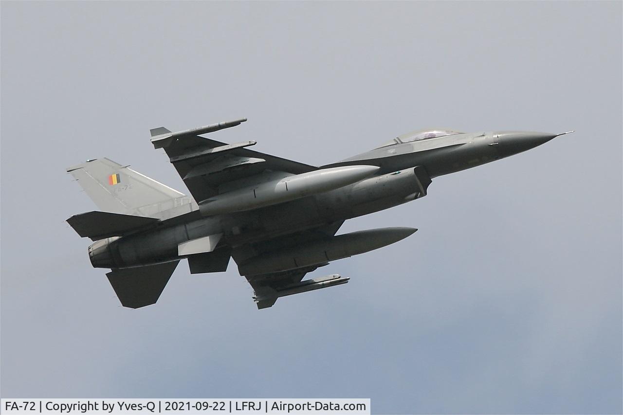 FA-72, 1980 SABCA F-16AM Fighting Falcon C/N 6H-72, SABCA F-16AM Fighting Falcon, Take off rwy 07, Landiviau naval air base (LFRJ)