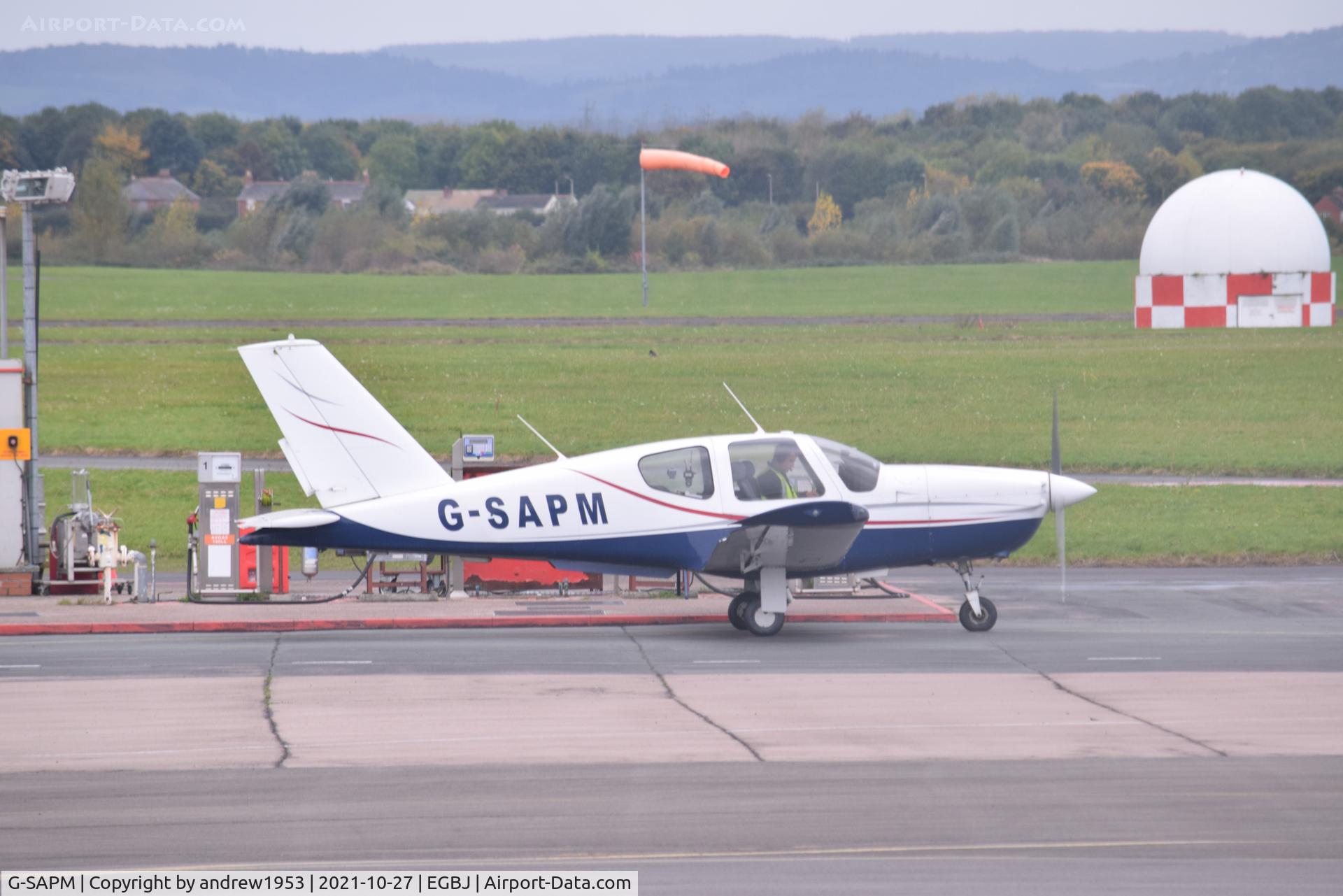 G-SAPM, 1990 Socata TB-20 Trinidad C/N 1009, G-SAPM at Gloucestershire Airport.