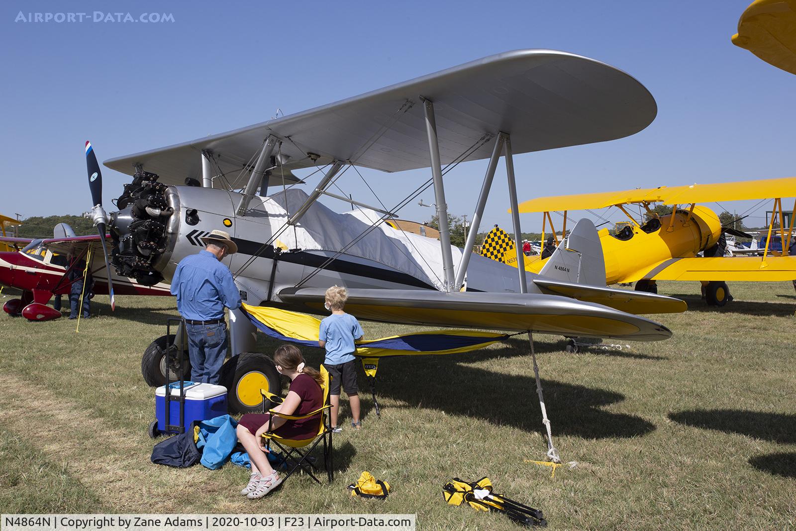 N4864N, 1942 Boeing A75 C/N 75-5676, At the 2020 Ranger Tx Fly-in