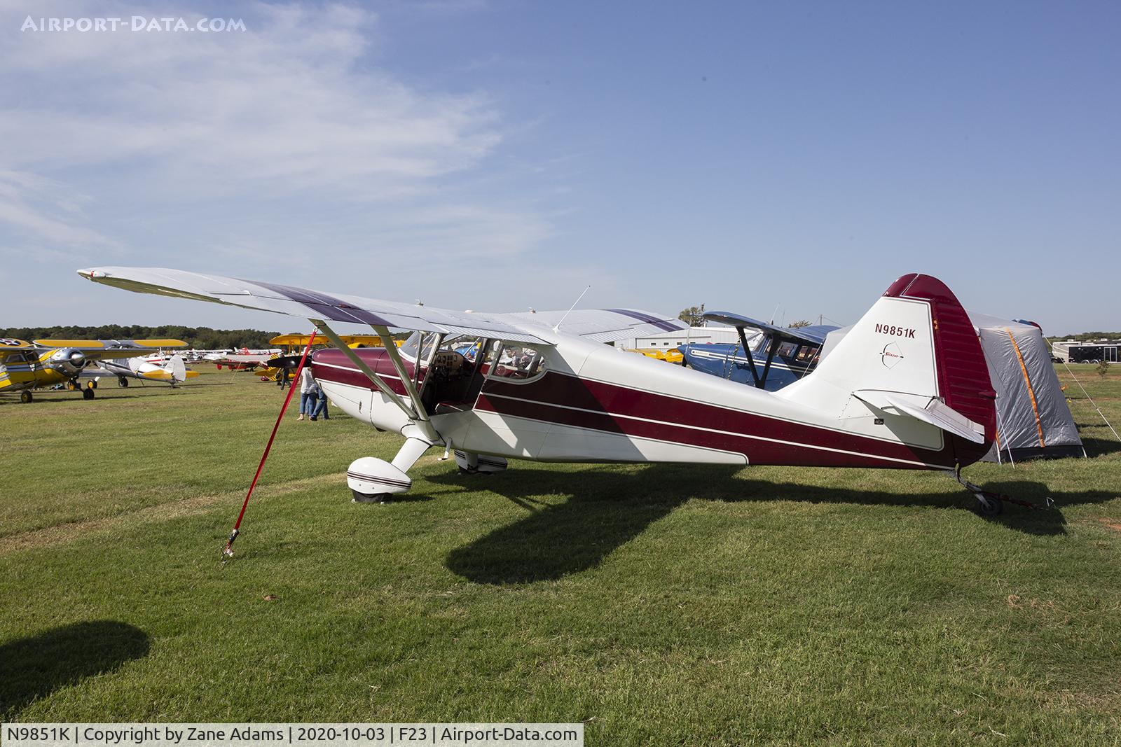 N9851K, 1947 Stinson 108-2 Voyager C/N 108-2851, At the 2020 Ranger Tx Fly-in