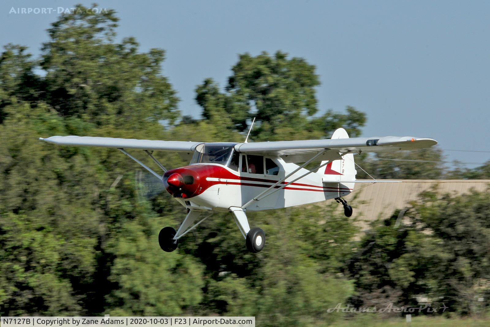 N7127B, 1956 Piper PA-22-150 C/N 22-4345, At the 2020 Ranger Tx Fly-in
