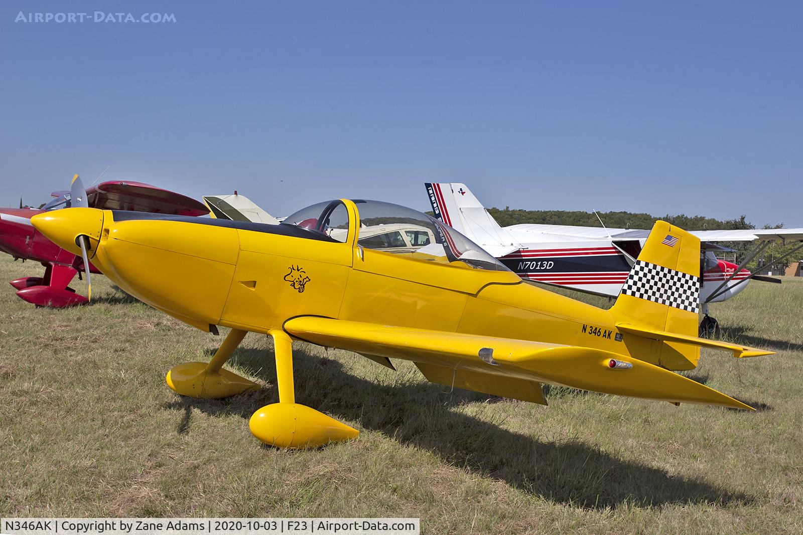 N346AK, 2001 Vans RV-8 C/N 80935, At the 2020 Ranger Tx Fly-in