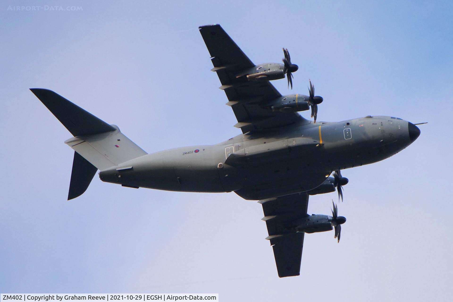 ZM402, 2014 Airbus A400M Atlas C.1 C/N 017, In the circuit at Norwich.