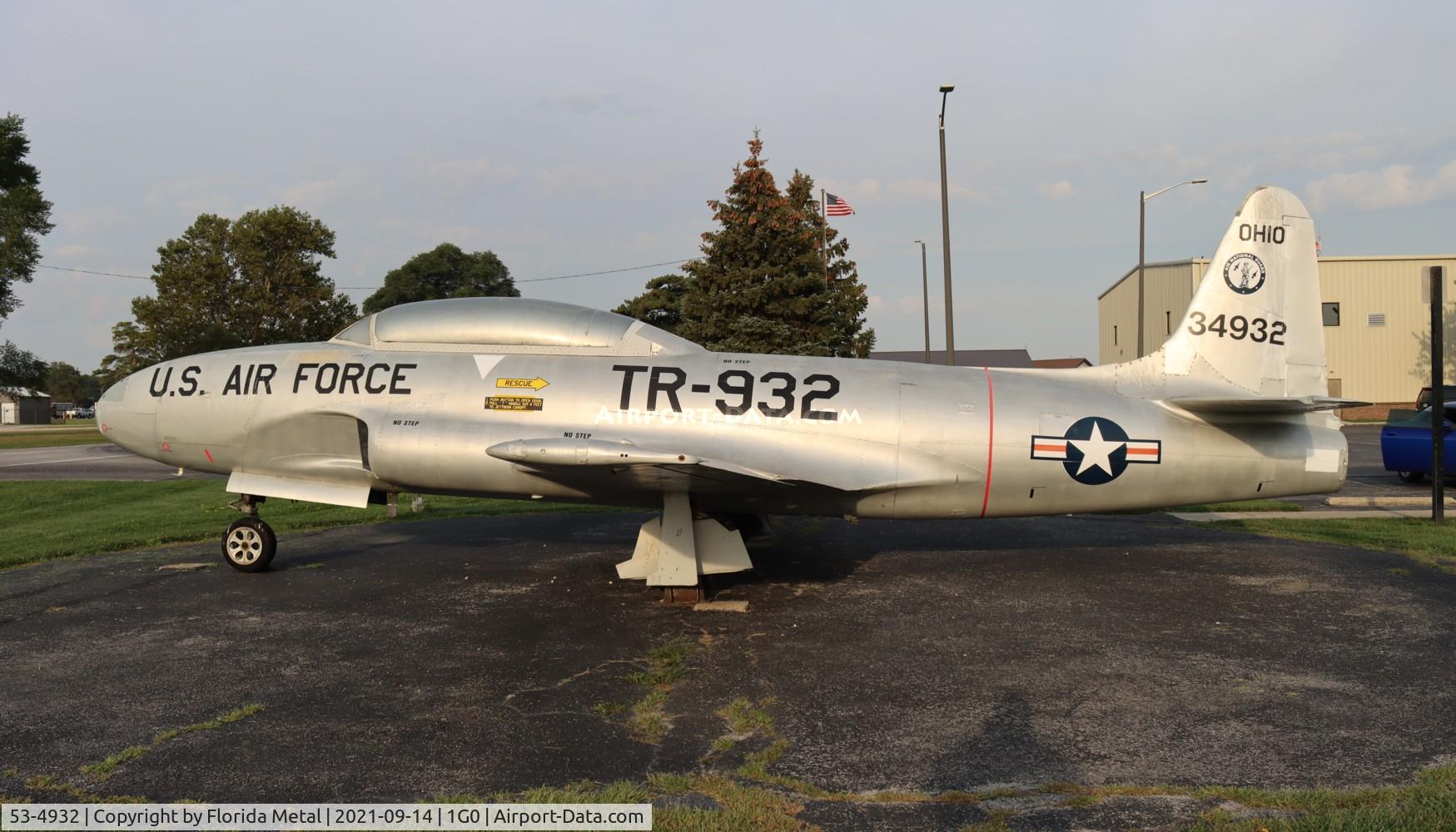 53-4932, 1953 Lockheed T-33A Shooting Star C/N 580-8271, Gate guard 2021