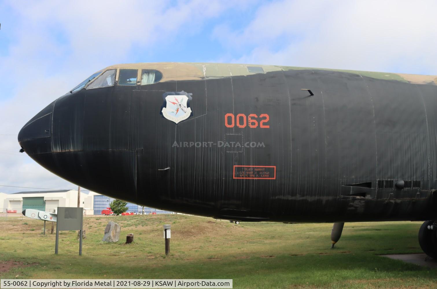55-0062, 1955 Boeing B-52D-15-BW Stratofortress C/N 464014, B-52 gate guard 2021