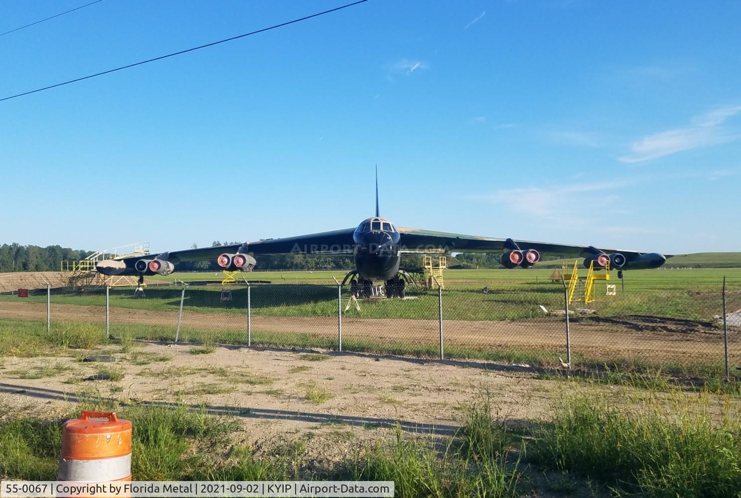 55-0067, 1955 Boeing B-52D Stratofortress C/N 464019, B-52 gate guard 2021