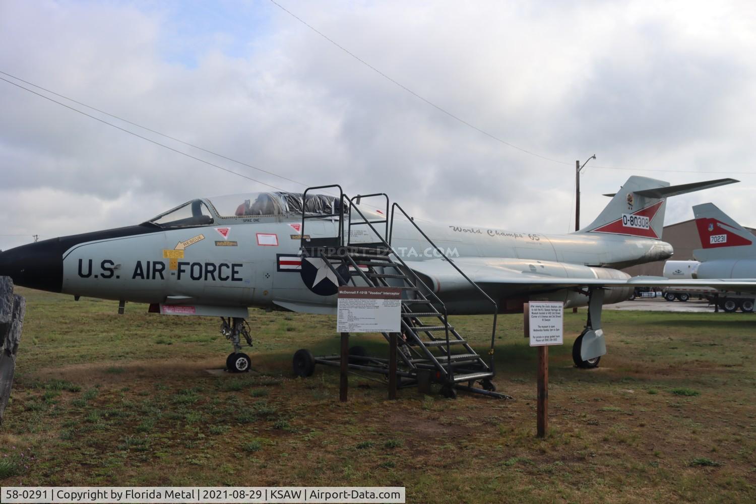58-0291, 1958 McDonnell F-101B-105-MC Voodoo C/N 663, F-101B