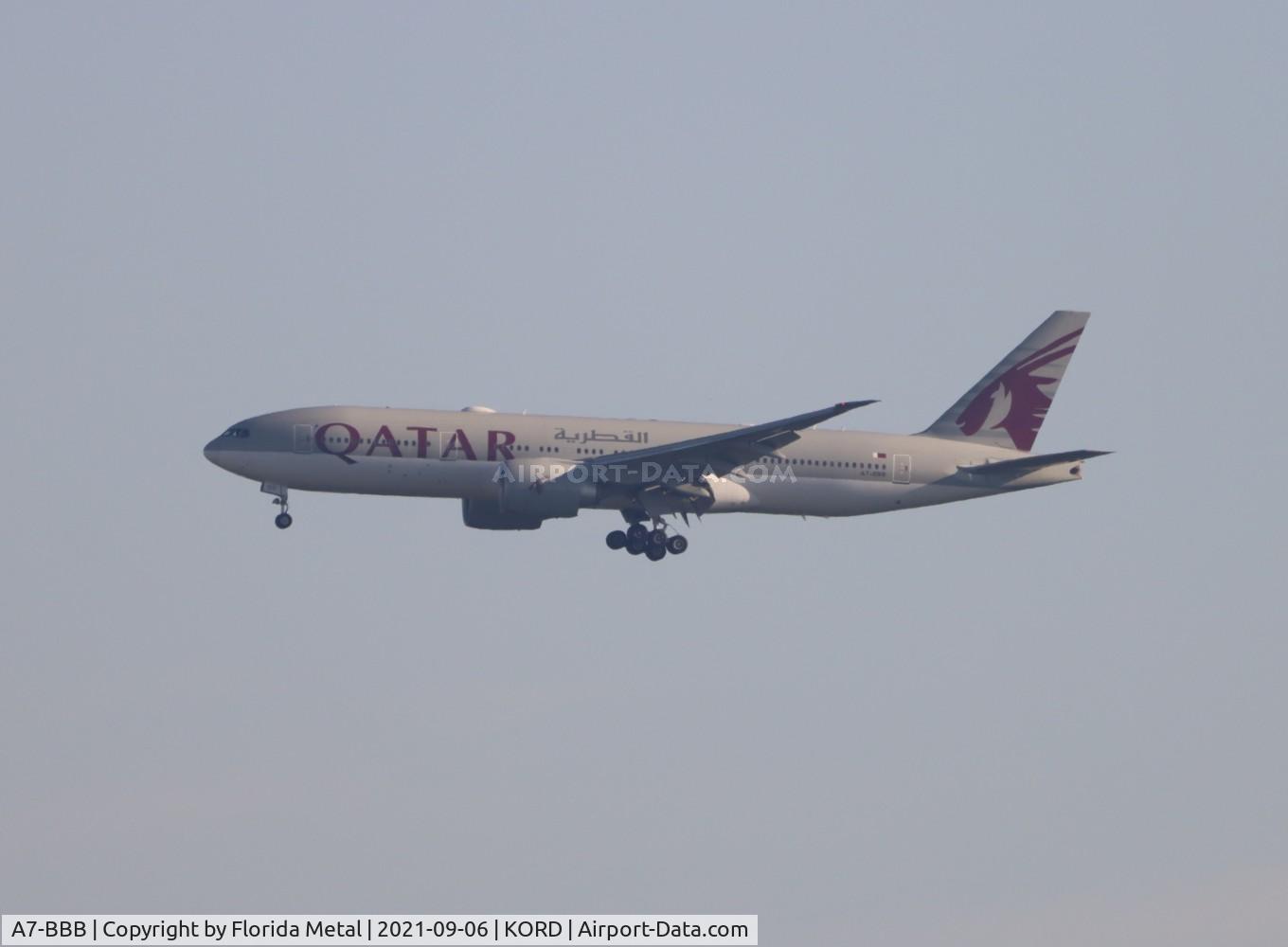 A7-BBB, 2009 Boeing 777-2DZ/LR C/N 36013, KORD spotting 2021