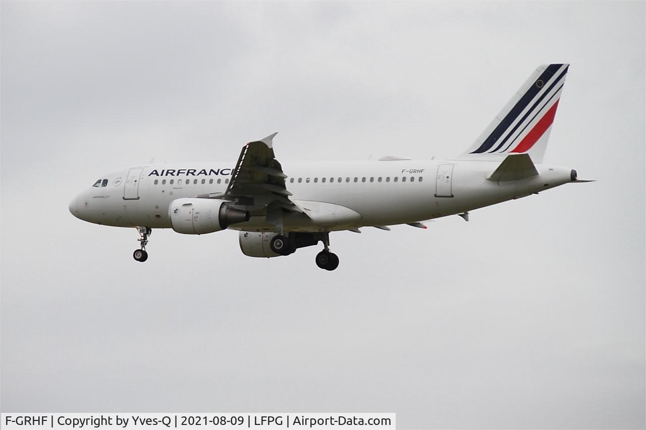 F-GRHF, 1999 Airbus A319-111 C/N 1025, Airbus A319-111, On final Rwy 26L, Roissy Charles De Gaulle Airport (LFPG-CDG)