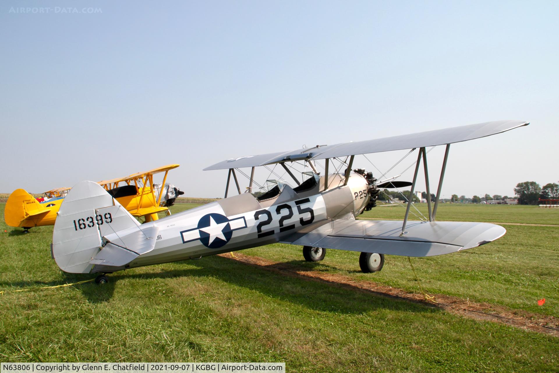N63806, 1946 Boeing A75N1(PT17) C/N 75-4567, At the Stearman Fly-in