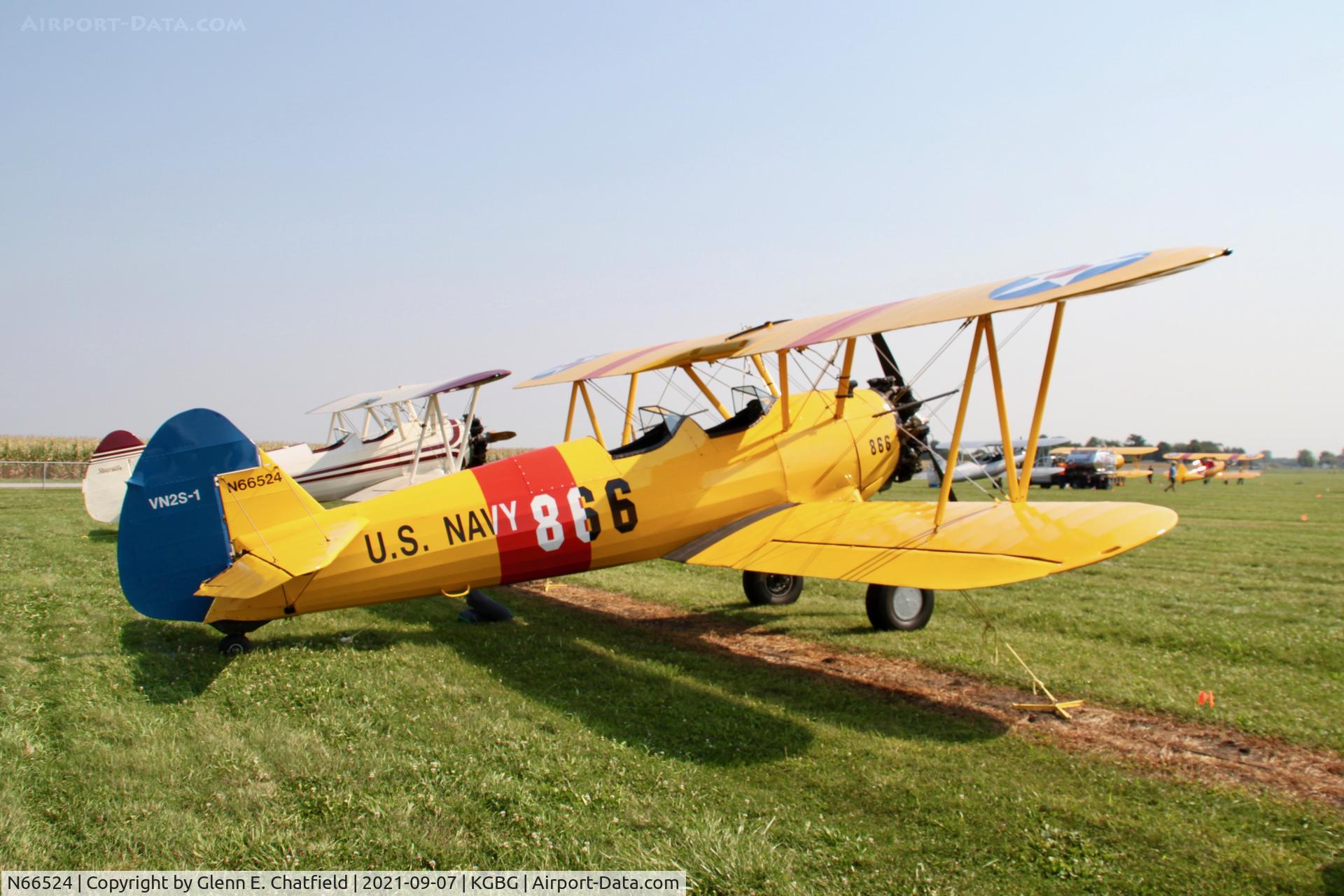 N66524, 1943 Boeing A75N1(PT17) C/N 75-8140, At the Stearman Fly-in