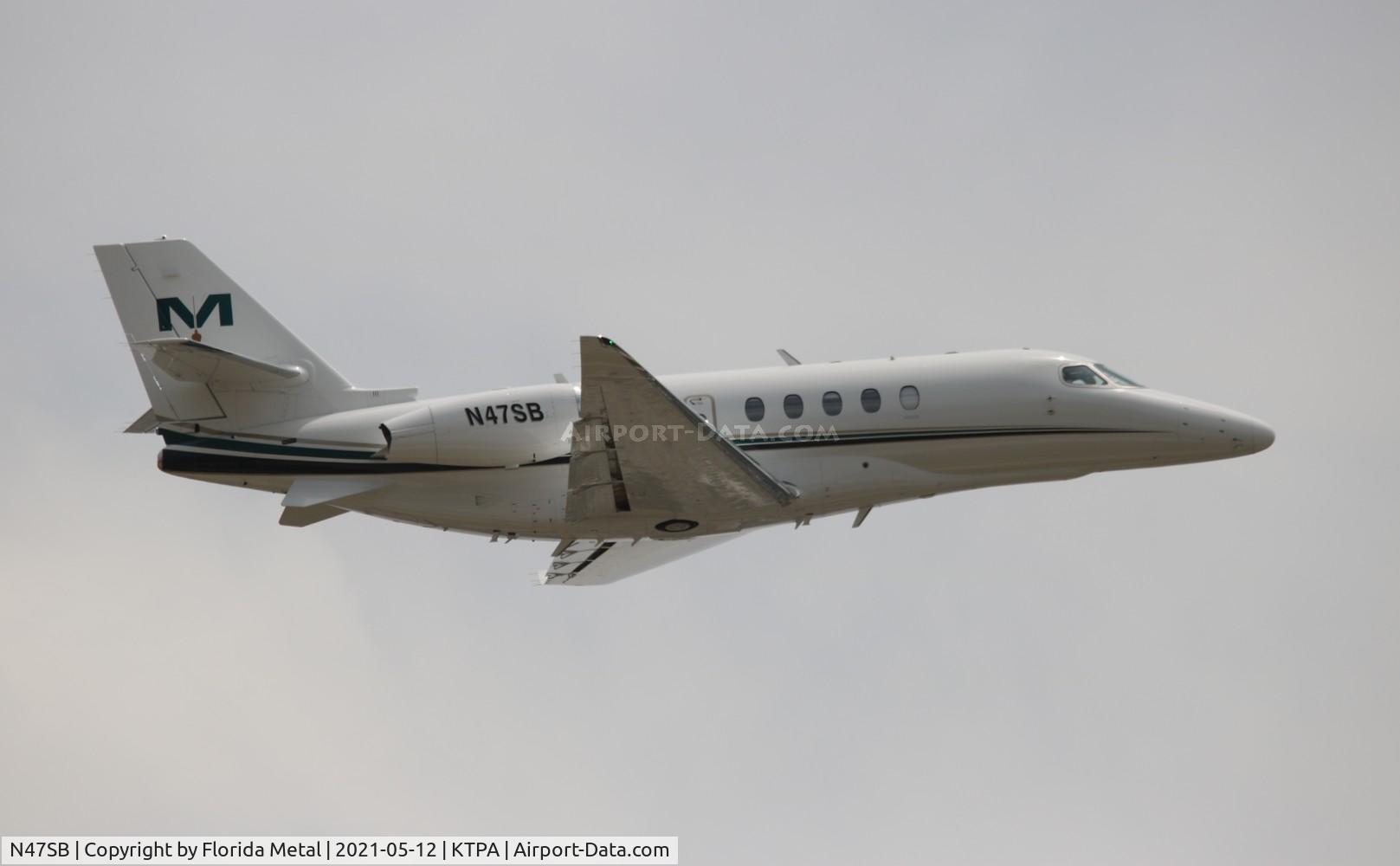 N47SB, 2017 Cessna 680A Citation Latitude C/N 680A-0096, TPA spotting 2021