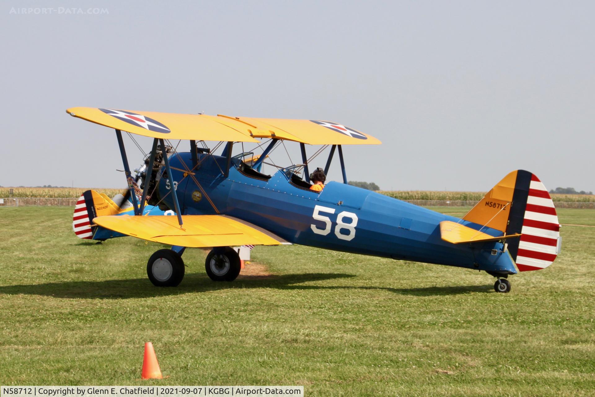 N58712, 1941 Boeing A75N1(PT17) C/N 75-341, At the Stearman Fly-in