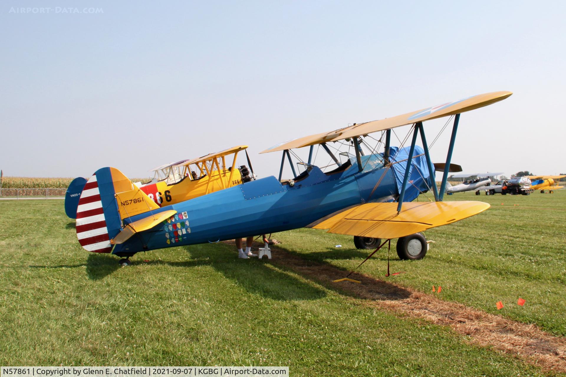 N57861, 1938 Boeing A75N1(PT17) C/N 75-096, At the Stearman Fly-in