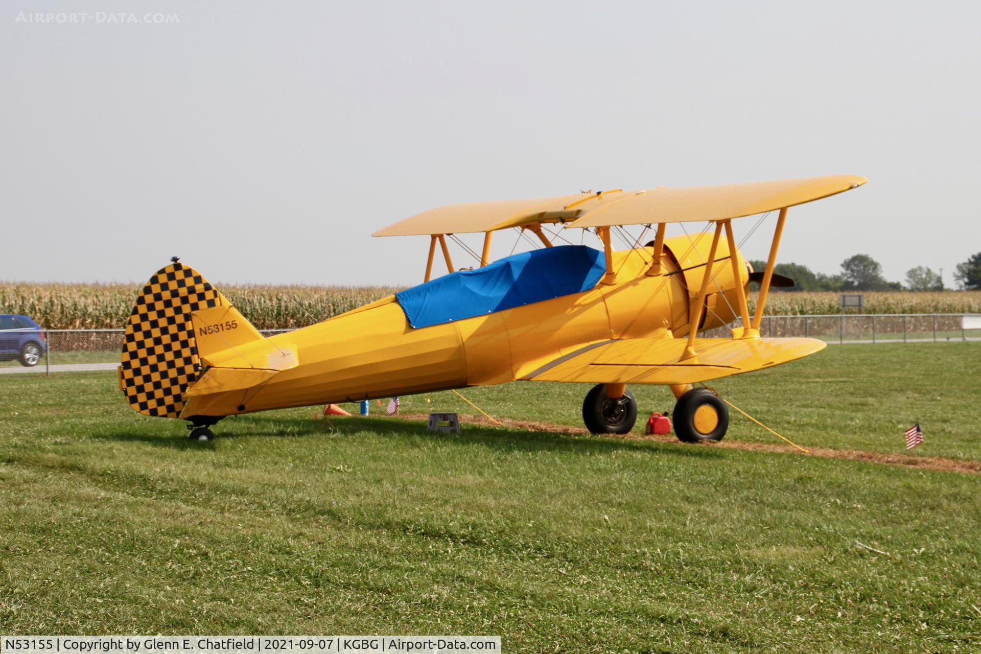 N53155, 1945 Boeing A75N1(PT17) C/N 75-520, At the Stearman Fly-in