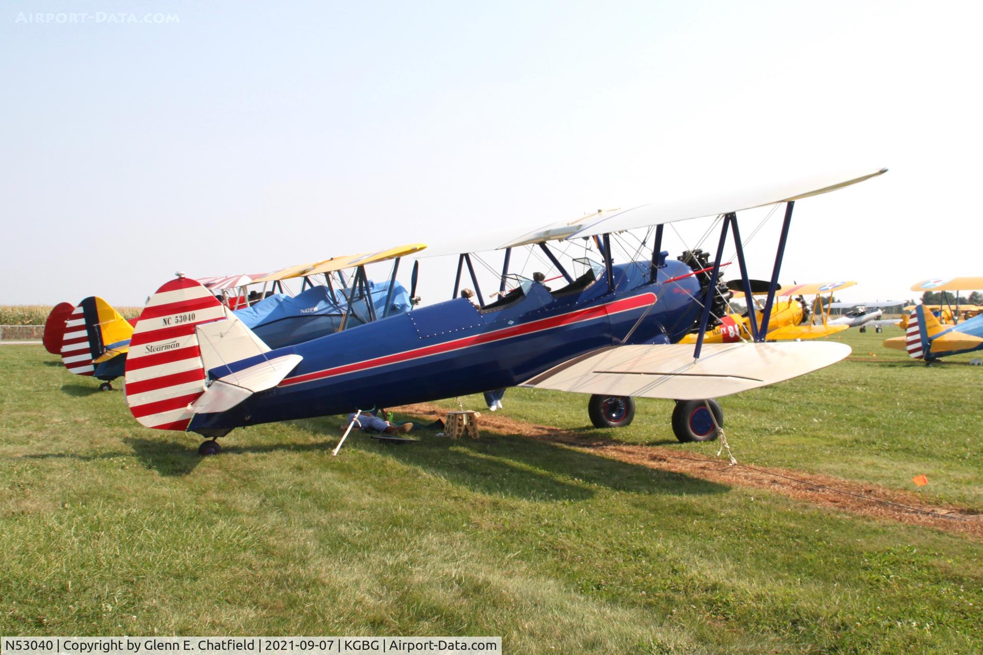 N53040, 1941 Boeing A75N1(PT17) C/N 75-799, At the Stearman Fly-in