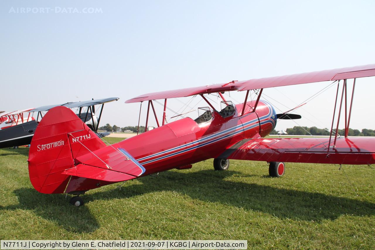 N7711J, 1942 Boeing A75N1(PT17) C/N 75-4022, At the Stearman Fly-in