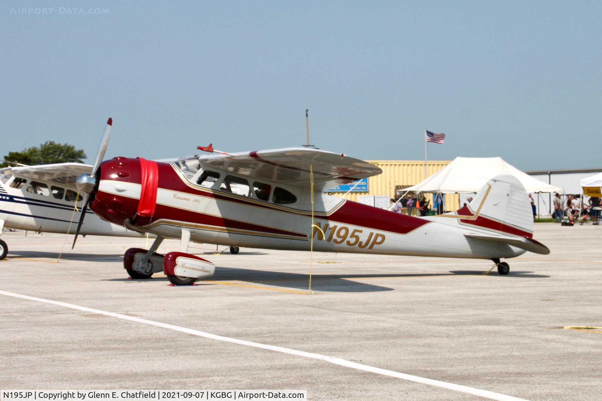 N195JP, 1951 Cessna 195 C/N 7673, At the Stearman fly-in