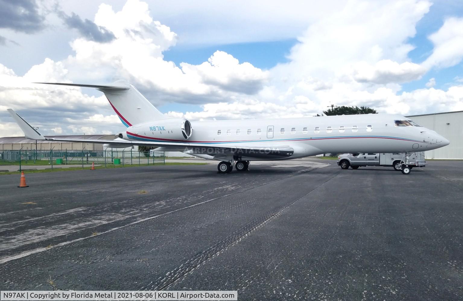 N97AK, 2014 Bombardier BD-700-1A11 Global 5000 C/N 9627, ORL spotting 2021
