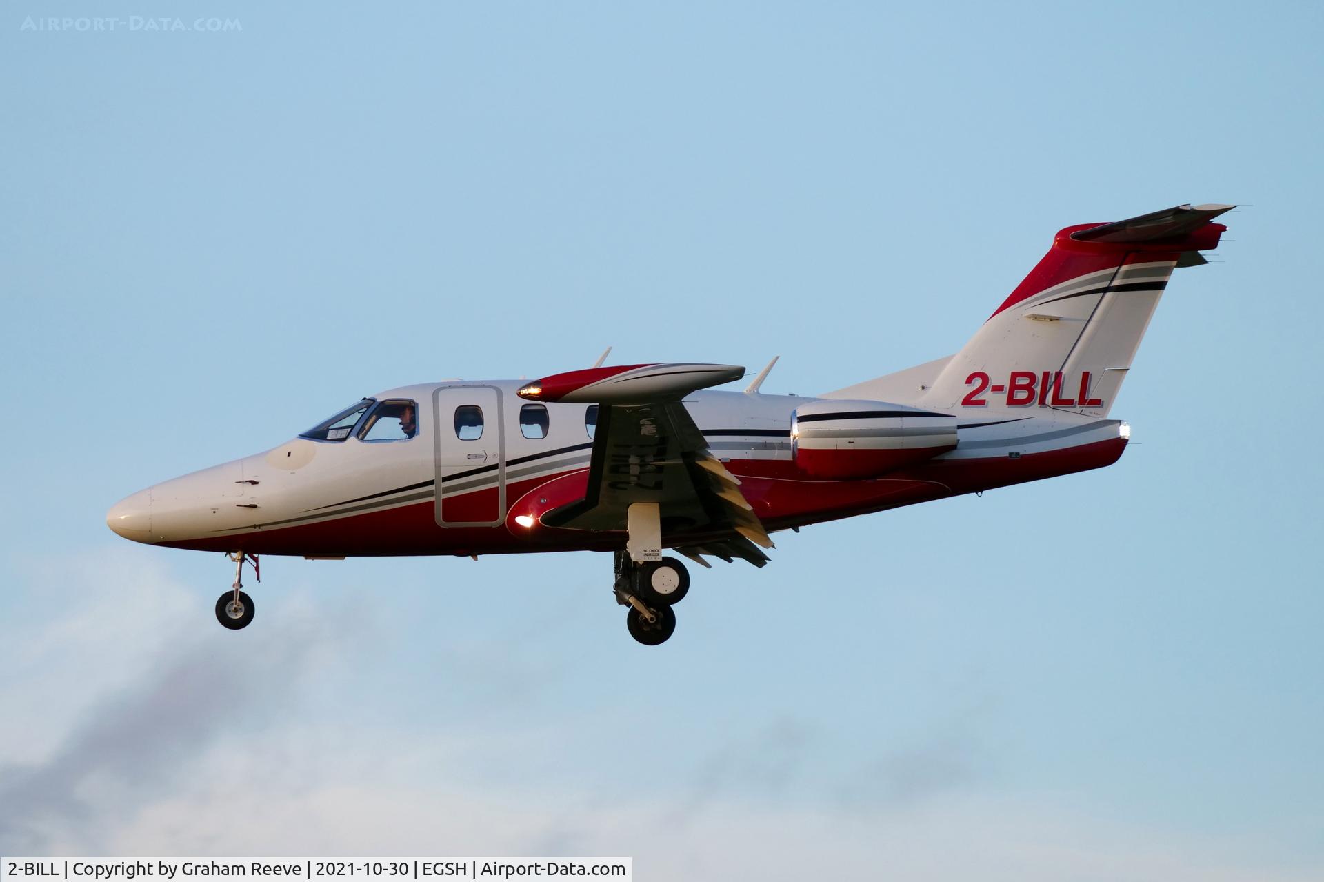 2-BILL, 2014 Eclipse Aviation Corp EA500 C/N 000275, Landing at Norwich.
