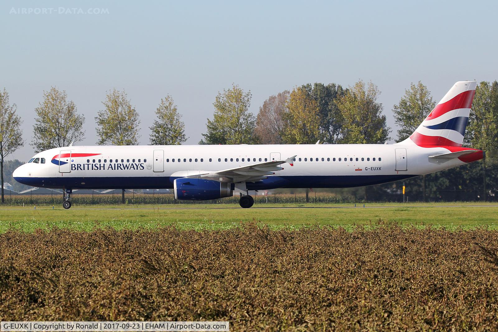 G-EUXK, 2007 Airbus A321-231 C/N 3235, at spl