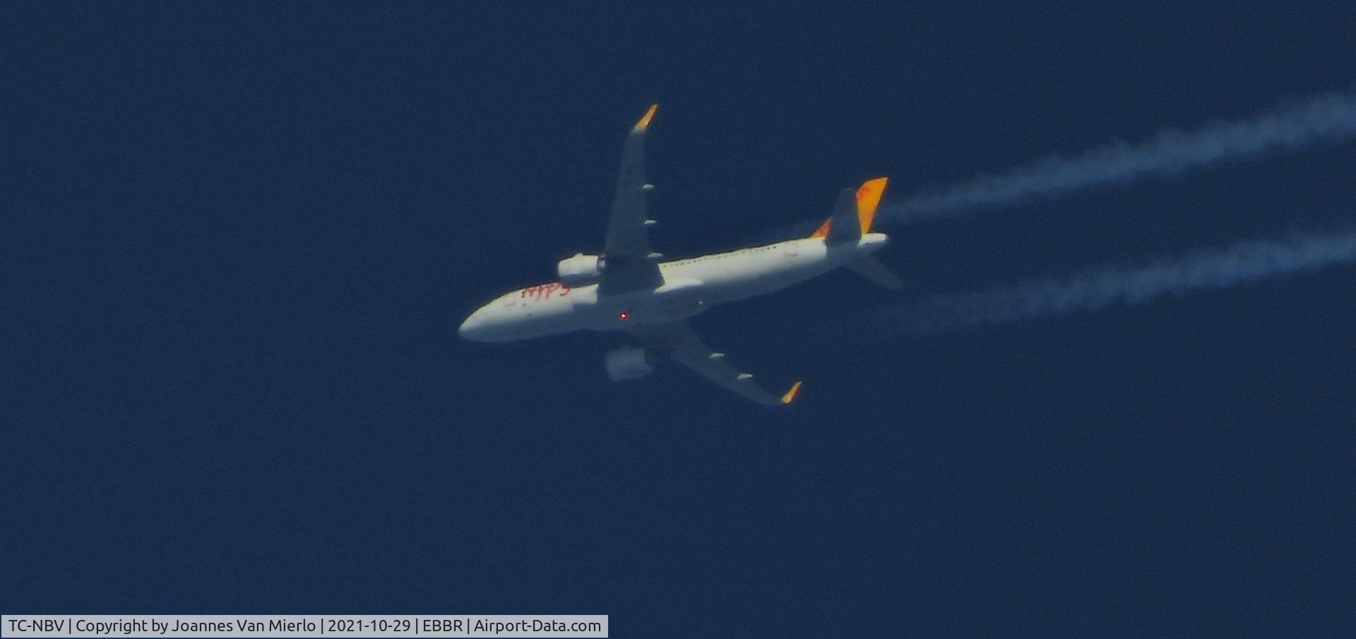 TC-NBV, 2018 Airbus A320-251NEO C/N 8272, Over Belgium