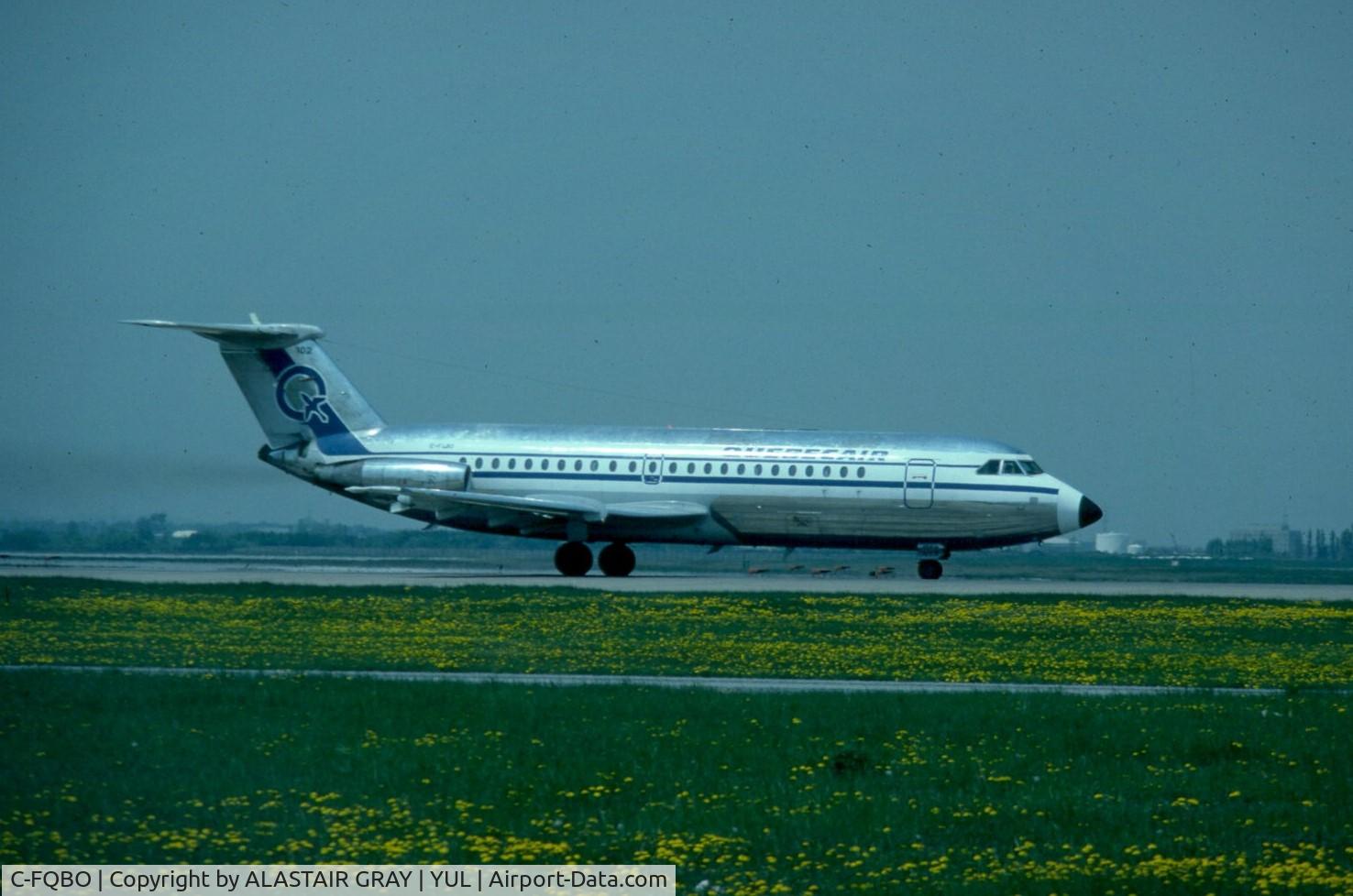 C-FQBO, 1967 BAC 111-304AX One-Eleven C/N BAC.112, This is the old colour scheme for Quebecair. Their newer livery went very blue before merging with Nordair in 1986.