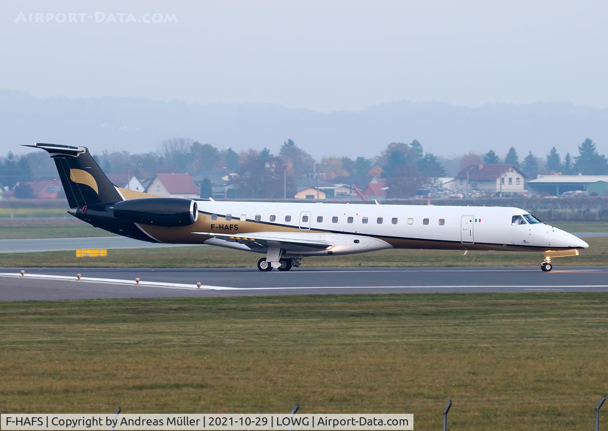 F-HAFS, 1999 Embraer EMB-145EU (ERJ-145EU) C/N 145177, Business flight to Bucharest.
